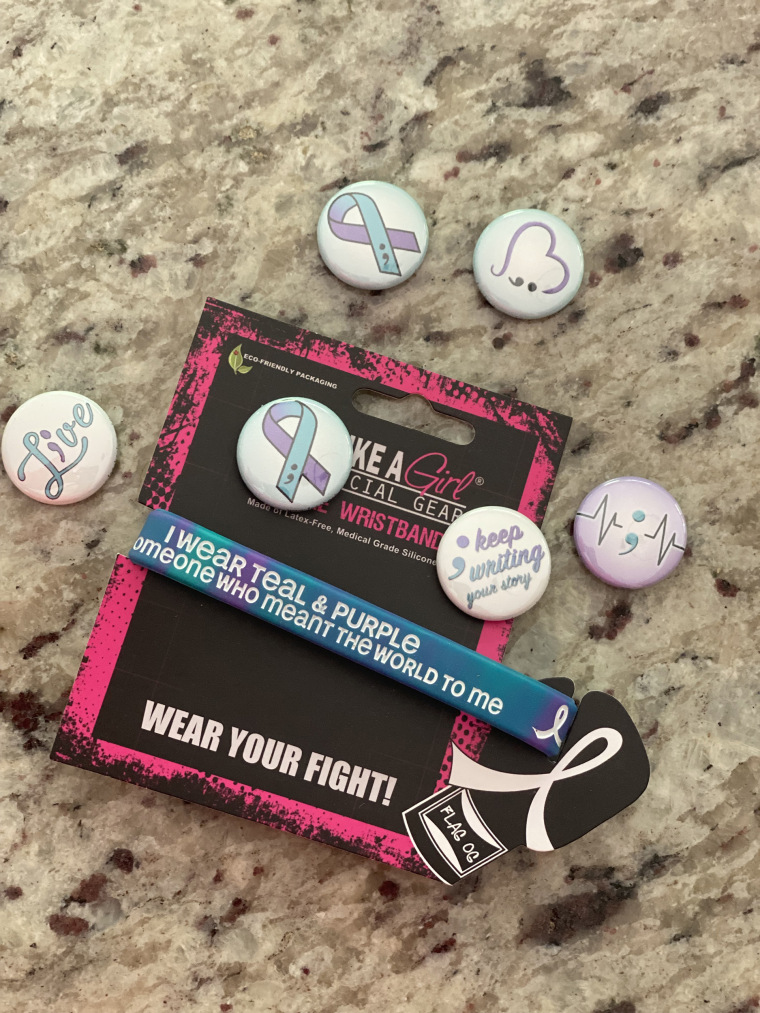 Megan Bruton collaborated with local teens to have awareness bracelets and pins created as the community mourns multiple losses.