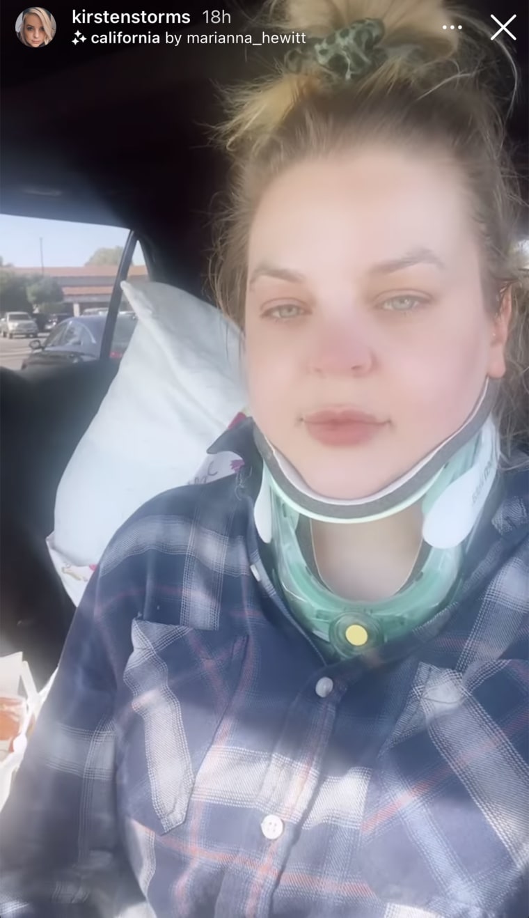 Kirsten Storms after her brain surgery.