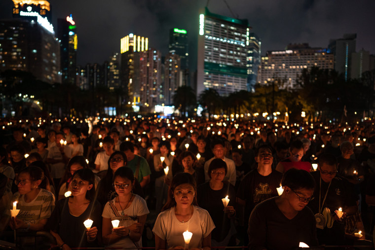 Image: Hong Kong marks 30 years since the Tiananmen massacre