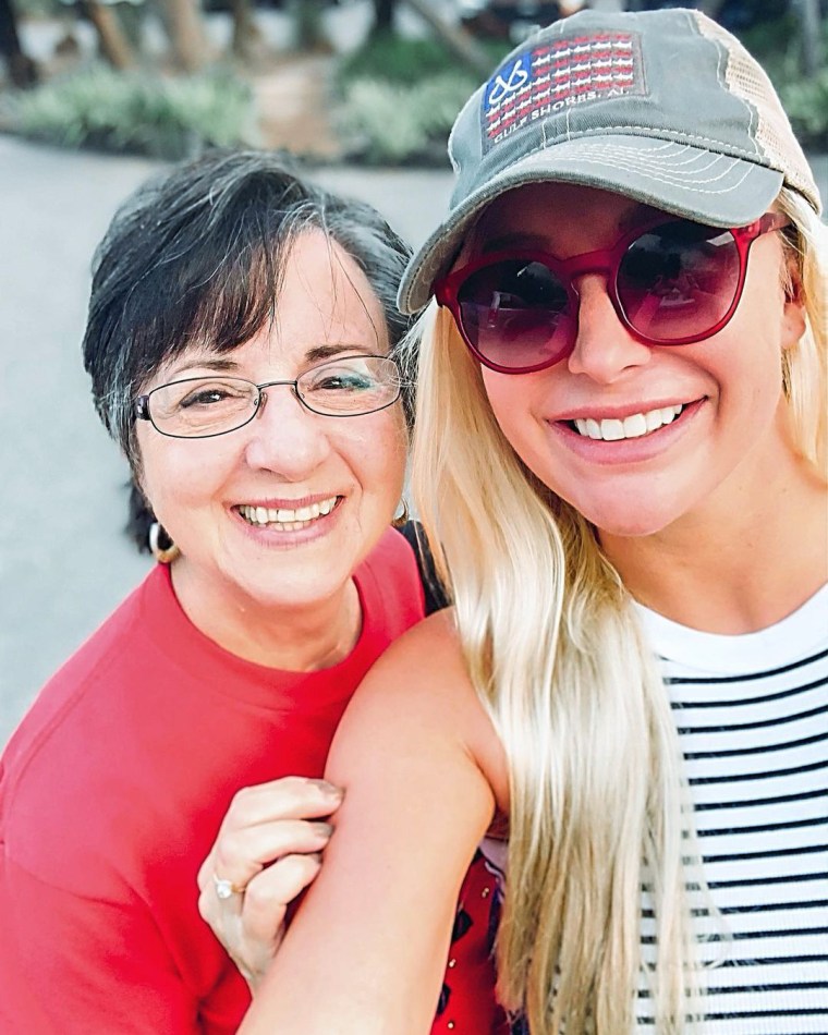 Megan Montgomery and her mother, Susann Montgomery-Clark, at the beach in 2019.