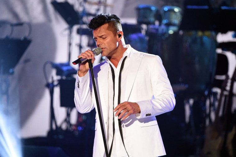 Image: Ricky Martin performs during \"One Voice: Somos Live! A Concert For Disaster Relief\" on Oct. 14, 2017, in Los Angeles.