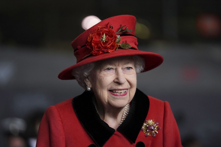 Image: Queen Elizabeth II during a visit to HMS Queen Elizabeth at HM Naval Base ahead of the ship's maiden deployment