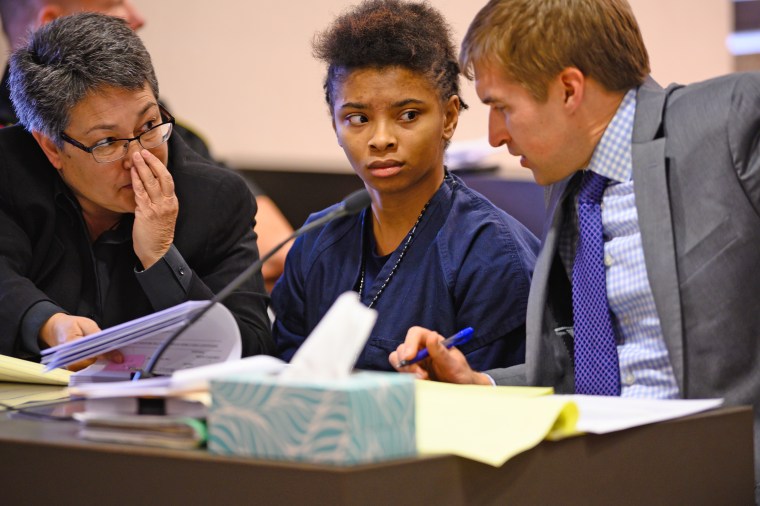 Chrystul Kizer during a hearing in the Kenosha County Courthouse on Nov. 15, 2019.