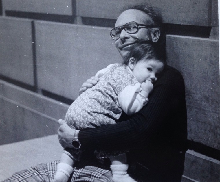 Six-month-old Rebecca Soffer and her dad in New York City