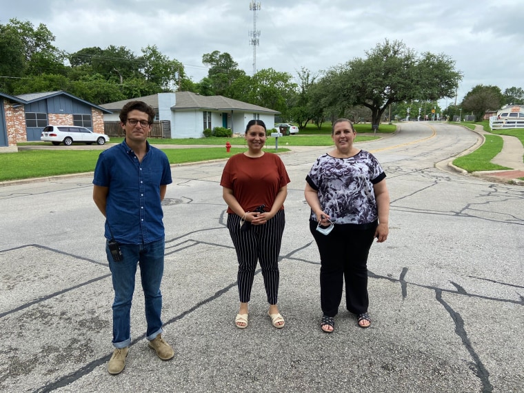 NBC's Jacob Soboroff with two of the aid workers who are trying to help families who were split apart at the U.S. border.