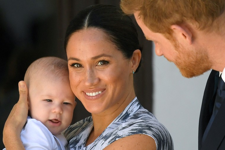 Prince Harry posed with wife Meghan, Duchess of Sussex, and their son, Archie, in 2019.