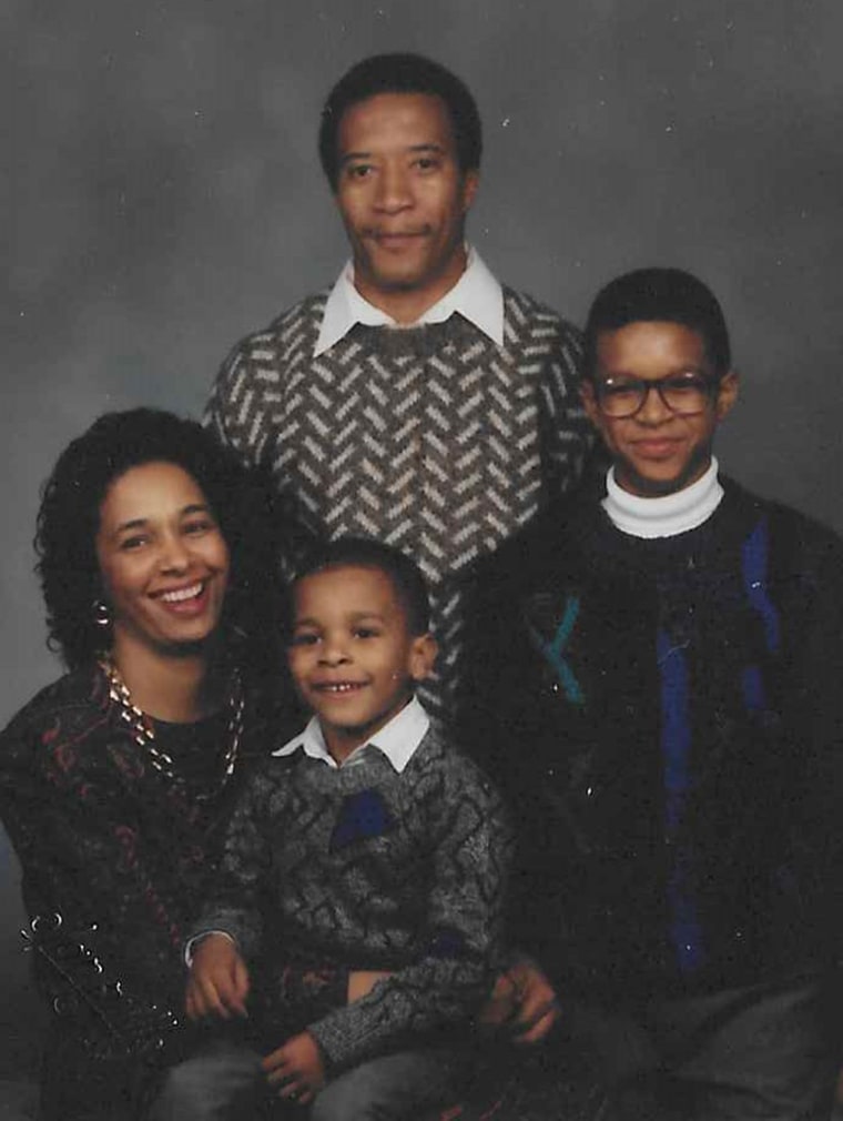 Betti Jo Melvin, shown here in a family portrait with Craig, his dad Lawrence and brother Ryan, was a fiercely protective mother who held the family together. 