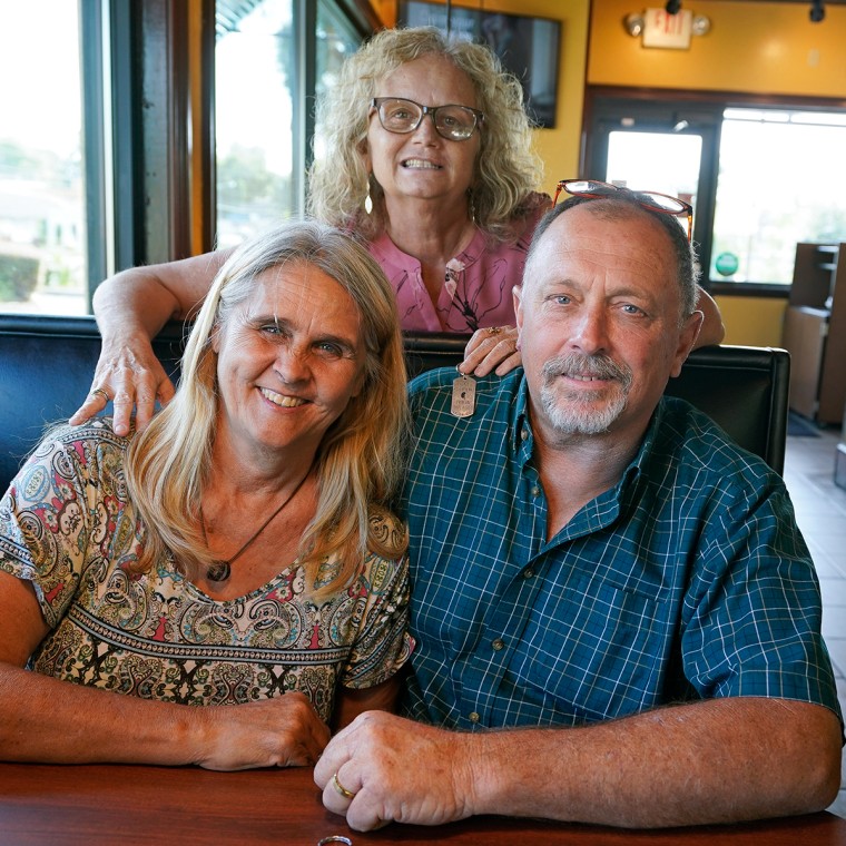 Debby-Neal Strickland, left, Jim Strickland, and Mylaen Merthe