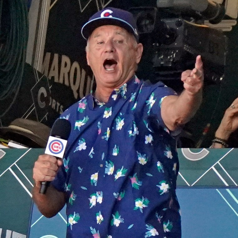 Bill Murray sings "Take Me Out to the Ball Game"