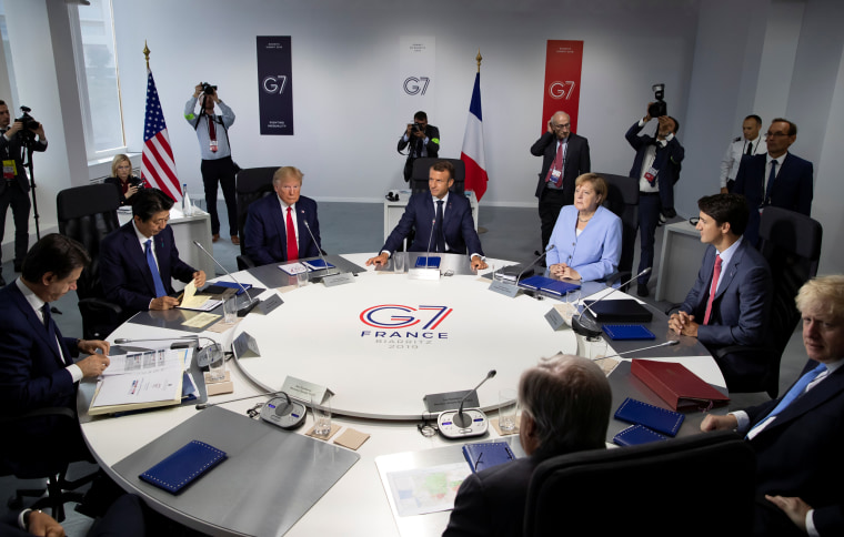 Image: G-7 leaders meet at 2019's summit in Biarritz, France