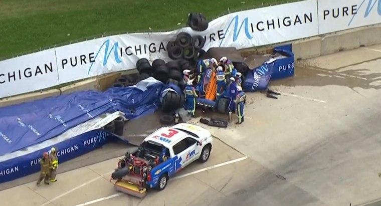 Image: Indycar crash Felix Rosenquist
