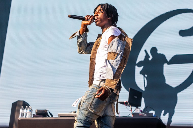 Polo G performs at Lollapalooza in Chicago on Aug. 2, 2019.