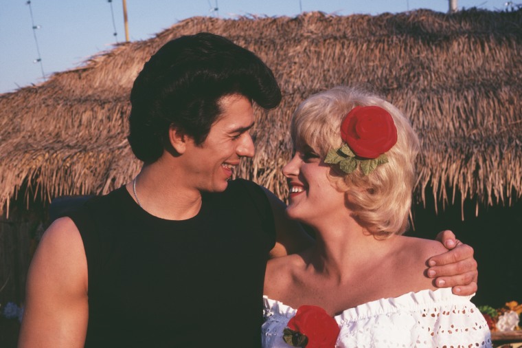 Adrian Zmed and Lorna Luft on the set of "Grease 2"