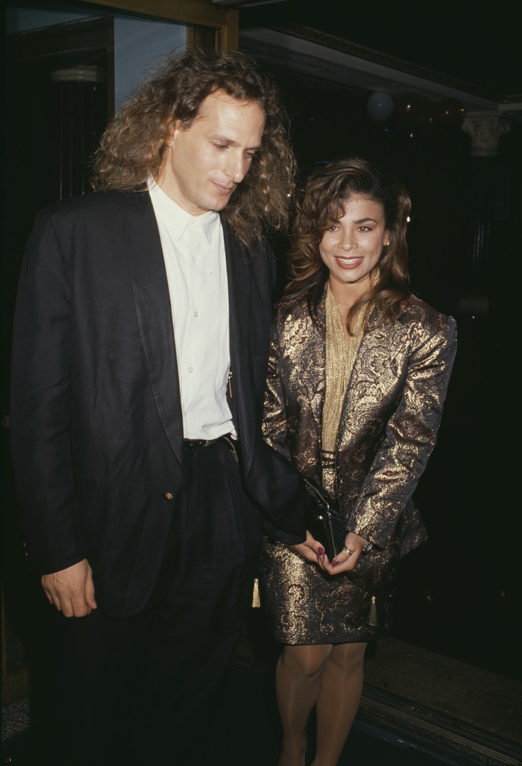 Michael Bolton and Paula Abdul at "Grammy Living Legends Gala" TV special 