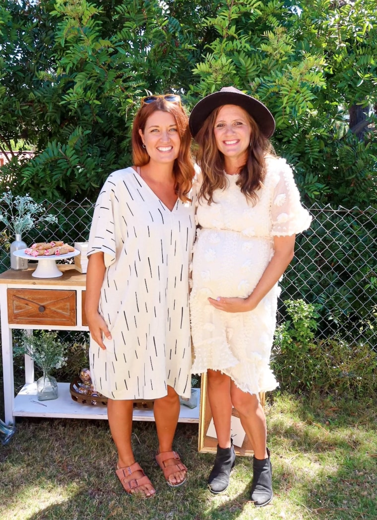 Fortin and Dakin were pregnant at the same time: Fortin with her daughter Cambria, and Dakin with her twins Jasper and Goldie.