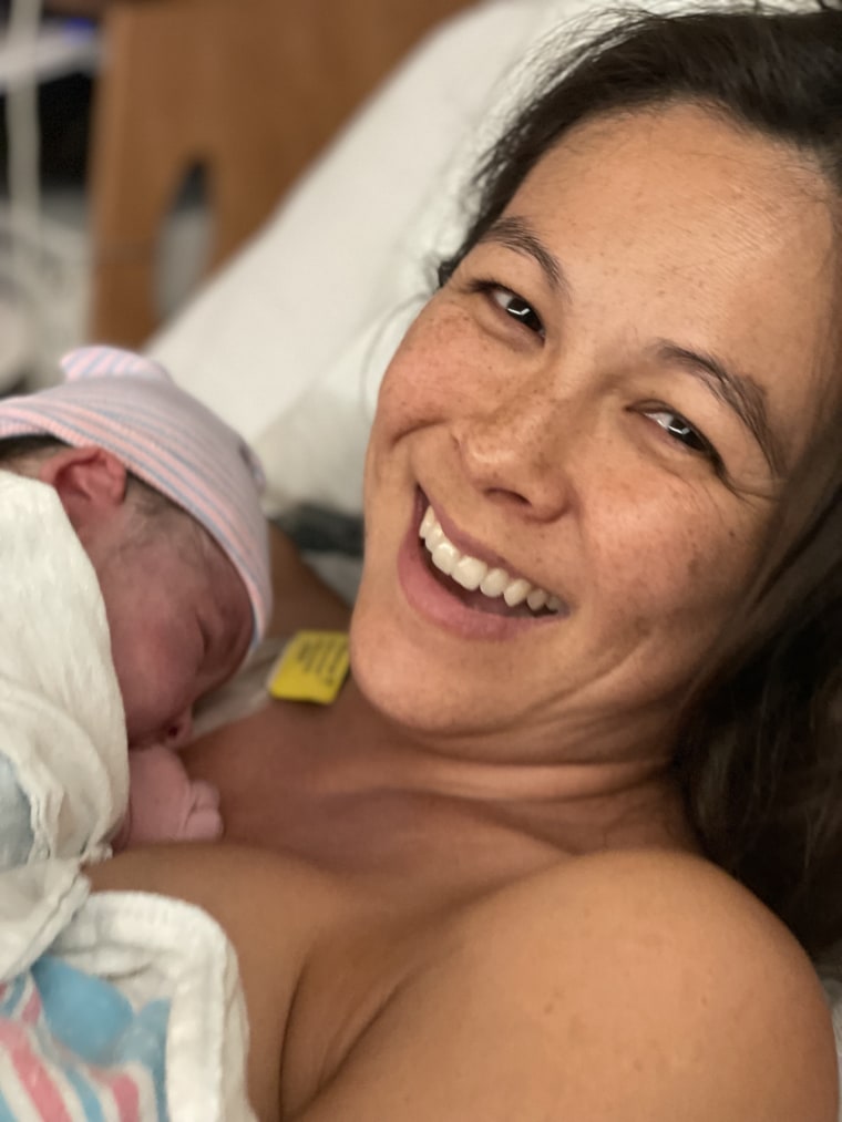 "We are so lucky you chose us," Kimi Tobin told her newborn baby, Kira.