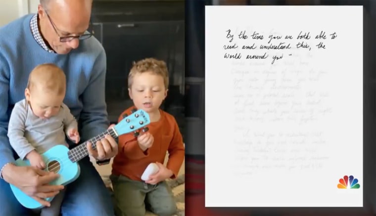'Grandude' Lester Holt shared some advice for his grandsons, Samuel and Henry, ahead of Father's Day weekend.