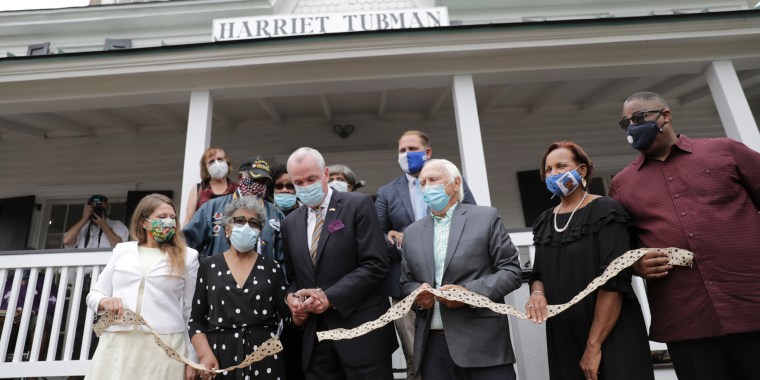 Governor Phil Murphy attends the ribbon cutting for the Harriet Tubman Museum