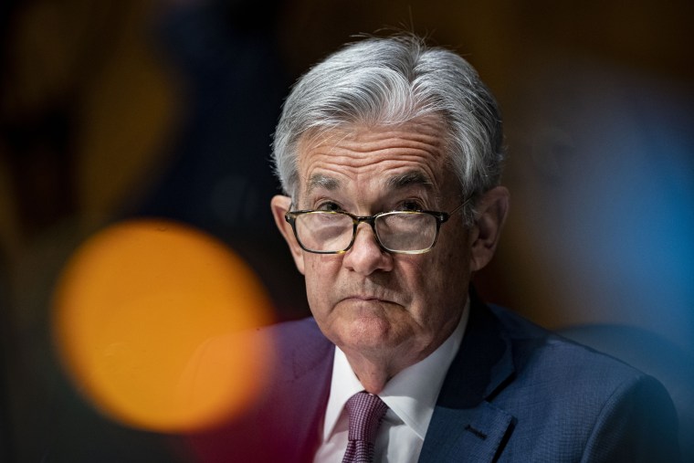 Jerome Powell, chairman of the Federal Reserve, listens during a Senate Banking Committee hearing on Dec. 1, 2020.
