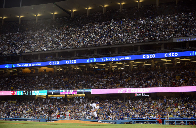 Fans shop at L.A.,Baseball match at L.A. Dodgers stadium, Los