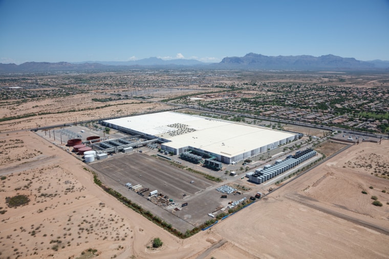 Aerial view of the Apple Data Center in Mesa near Phoenix