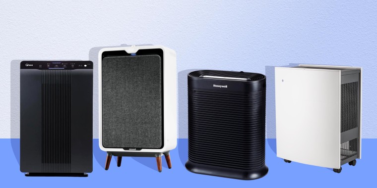 Illustration of four Air Purifiers on sale on Amazon Prime Day
