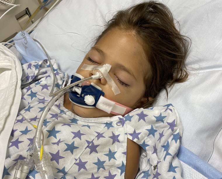Maisy Lamica, 5, was bitten three times on the leg by a timber rattlesnake in her Georgia back yard.