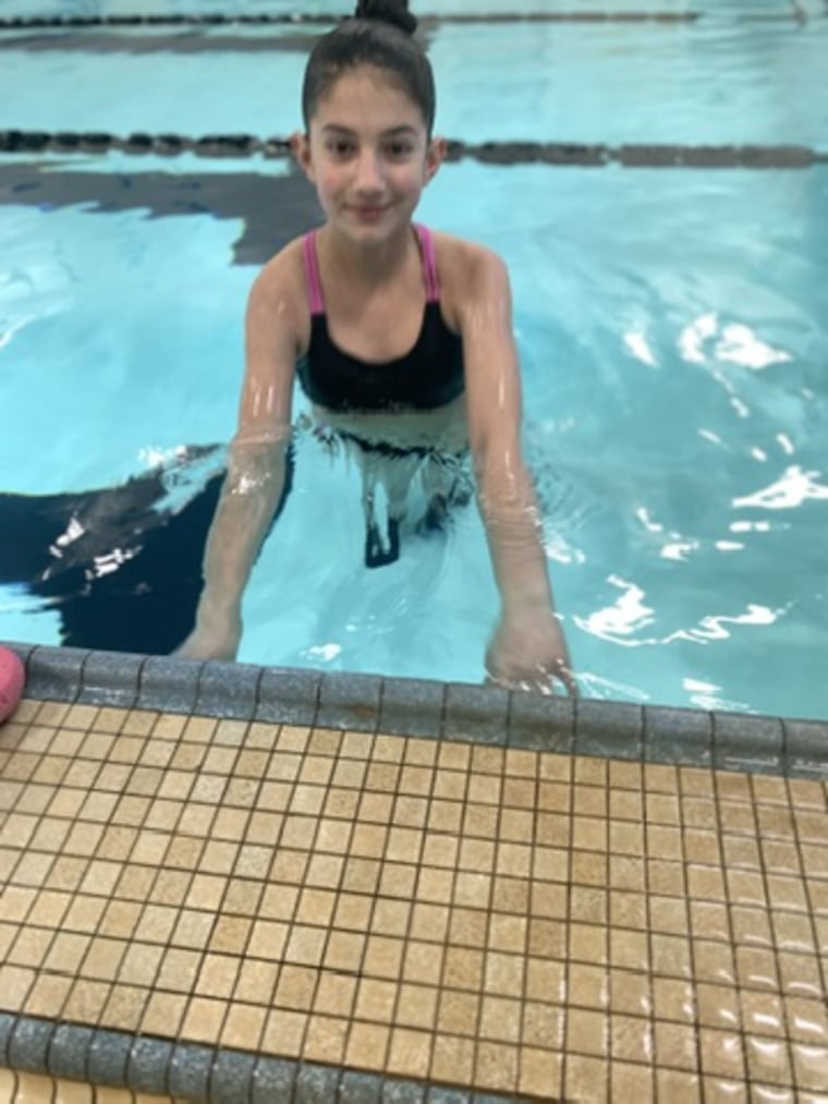 As part of her rehabilitation, Mary Maloney has tried aqua therapy in the pool.