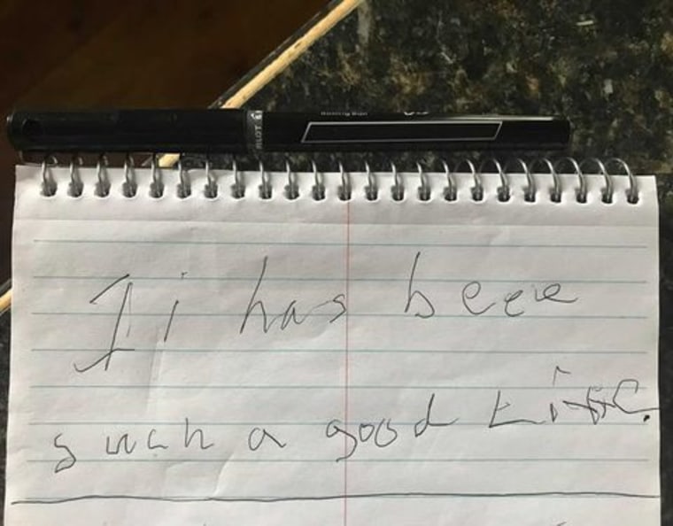 Anna Harp found the note in her dad's hospital bed.