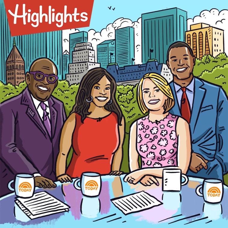 "Highlights" created a special hidden picture search featuring the co-hosts of the 3rd hour of TODAY. 