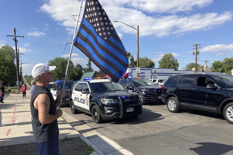 Image: Arvada Colorado police procession