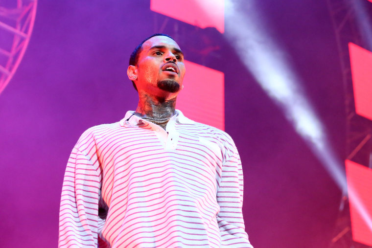 Chris Brown performs in Los Angeles on June 22, 2018.