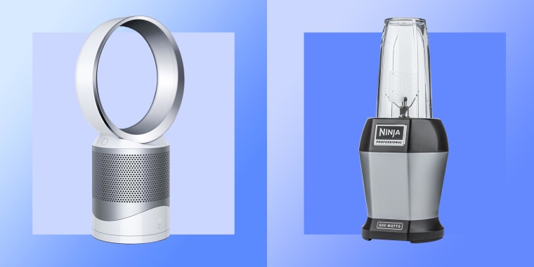 Illustration of a Dyson Cool Link Fan and a blender all on sale at Target
