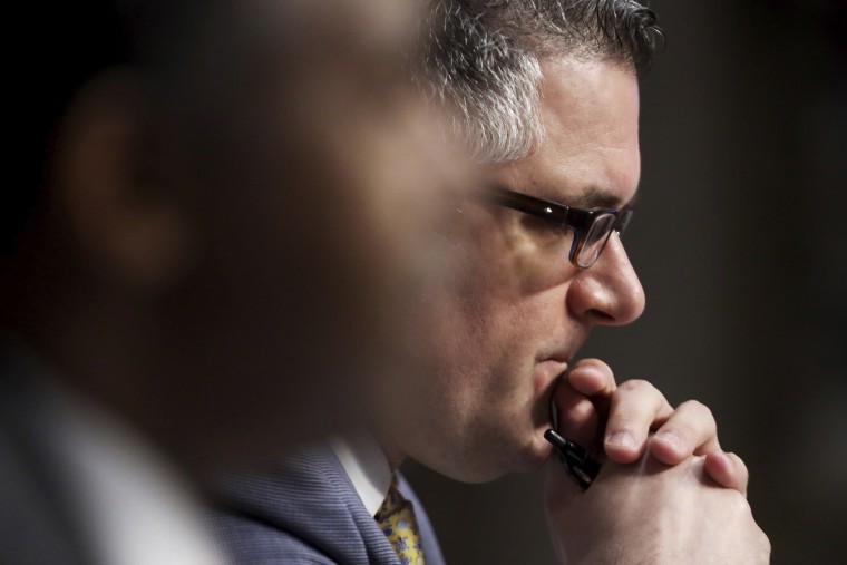 Federal Housing Finance Agency Director Mark Calabria appears before a Senate Banking, Housing, and Urban Affairs Committee hearing on Capitol Hill, June 9, 2020.
