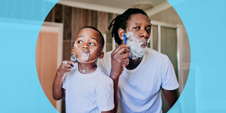 Shot of a father teaching his little son how to shave in the bathroom at home. See the best shaving creams for your hair removal routine this summer. Shop shaving creams for women and men from Eos, Aveeno, Proraso and more.