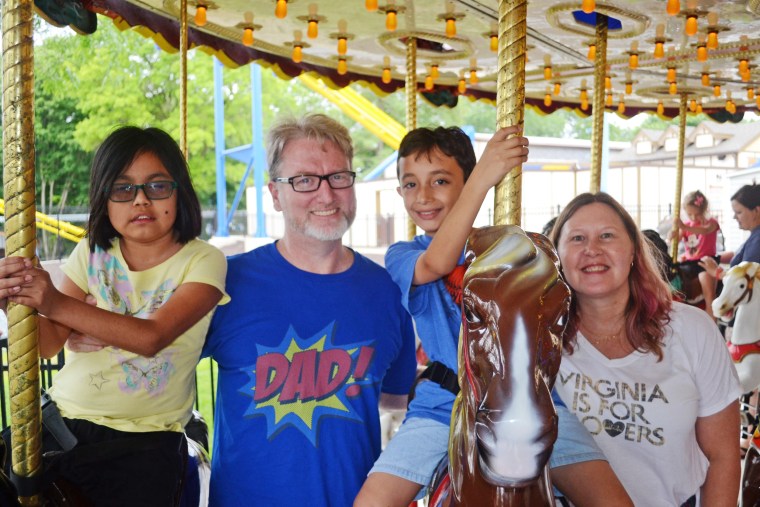 Geoffrey and Andrea Carpenter with Lila, 14, and Dominic, 11.