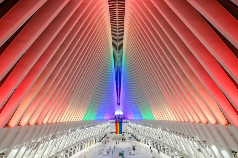 Tropicana Field lights up in rainbow colors for Pride Month