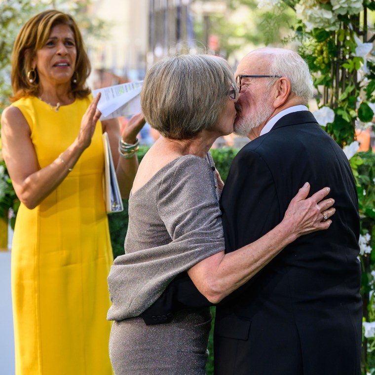 Emory and Helen Westcott sealed the ceremony with a kiss. 