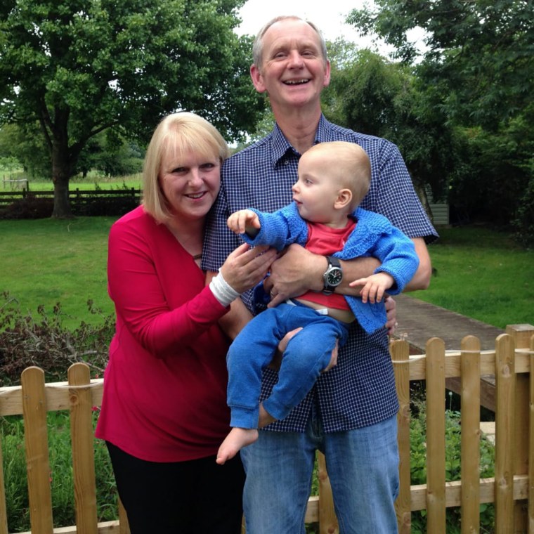 Louise and Mark Warneford posed with their son William. 