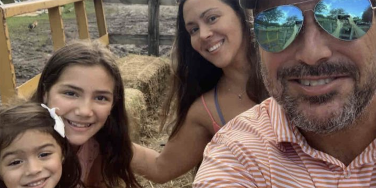 The Guara family in a photo posted to a verified GoFundMe started by their daughters' classmate.