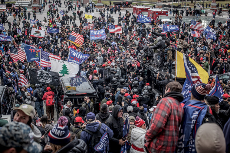 Trump Supporters Hold \"Stop The Steal\" Rally In DC Amid Ratification Of Presidential Election