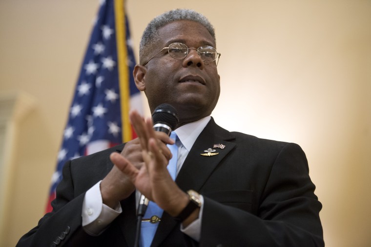 Rep. Allen West, of Florida's 18th District, speaks in West Palm Beach, Fla., on August 23, 2012.