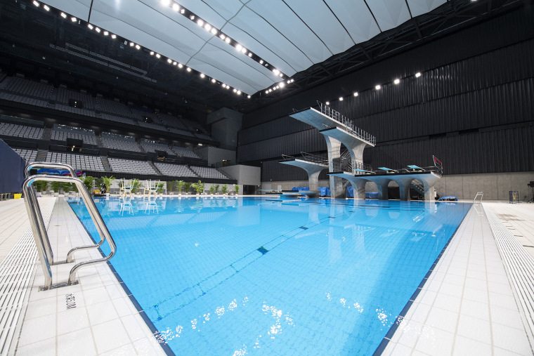 Diving pool at the Tokyo Aquatics Center