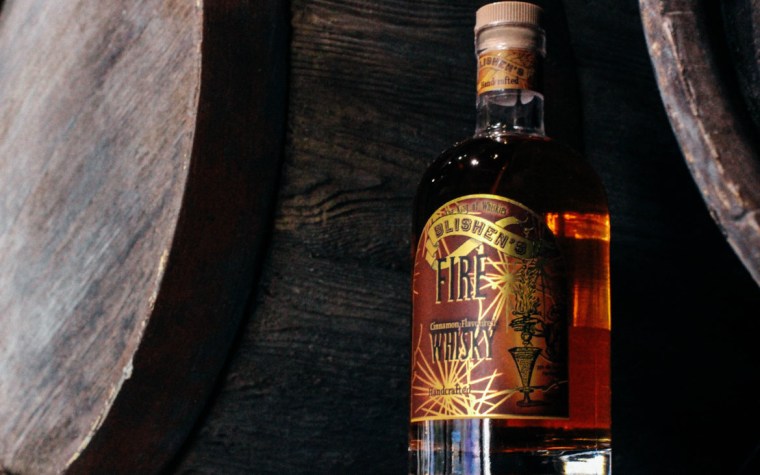 Fire Whiskey, a take on the brew consumed by witches and wizards in the Harry Potter series, is a fiery treat perfect for drinking in Hogsmeade.