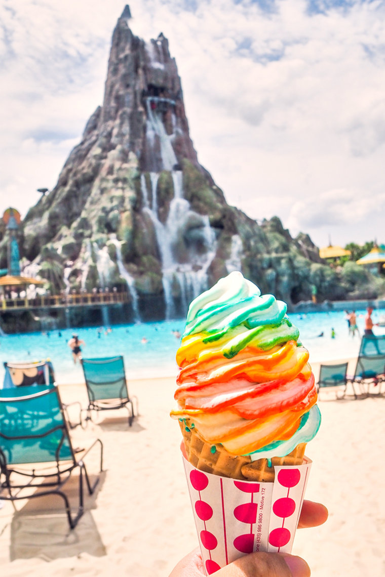 Colorful and delicious, the Waturi Fusion Ice Cream is a must-try if you're spending the day at Universal's Volcano Bay.