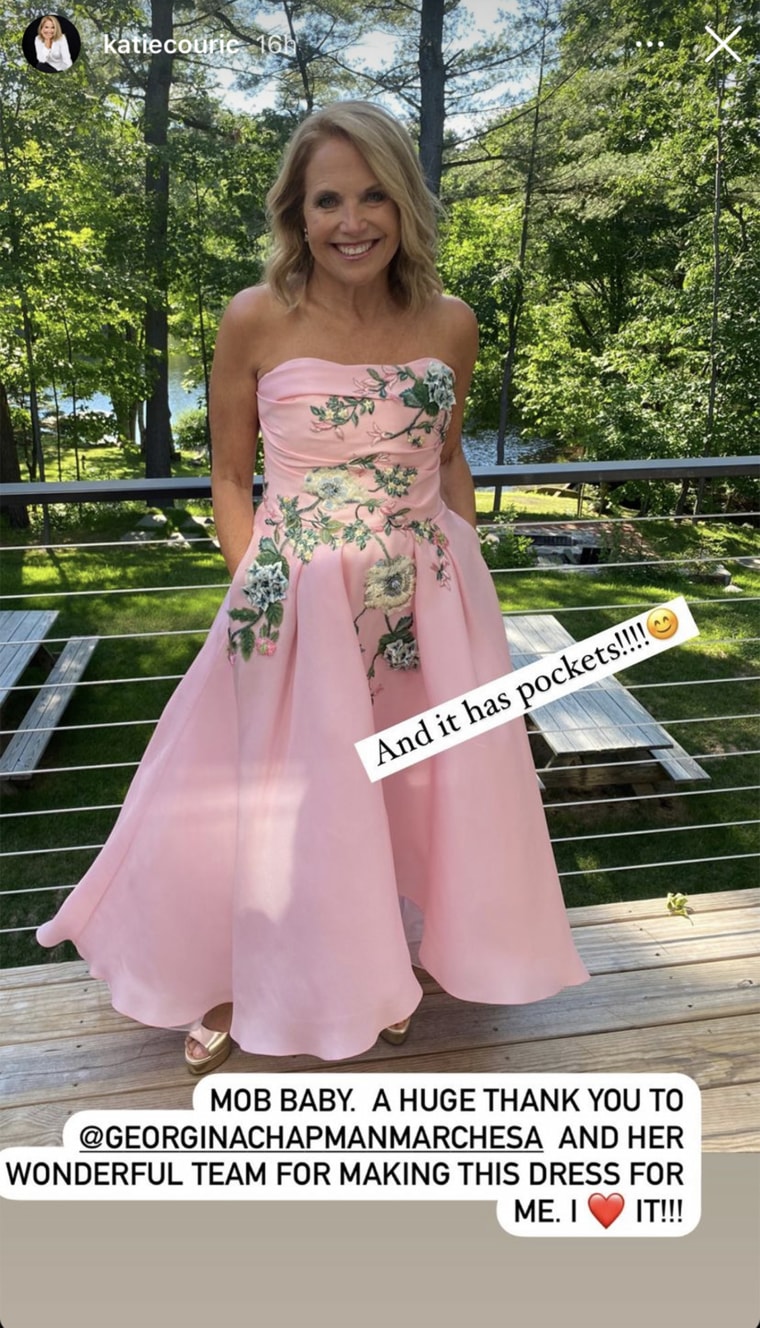 Katie Couric gushes over dress she wore to daughter Ellie's wedding