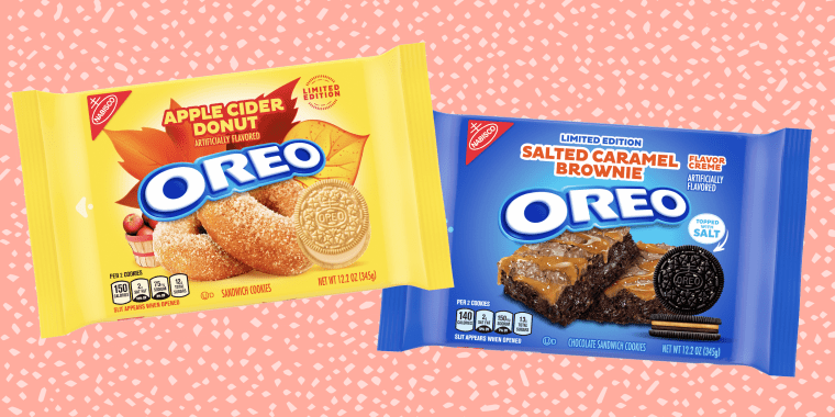 Illustration of both packages of Oreo flavors