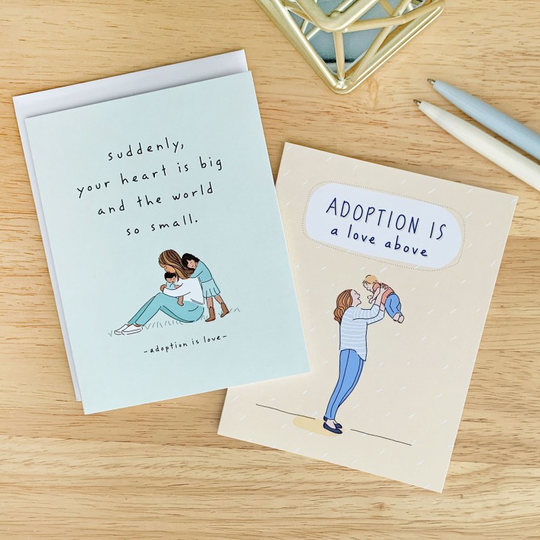 There are over 100 cards in Adoptionly Yours' line of adoption greeting cards.
