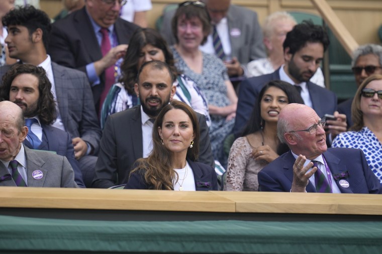 Image: Catherine, Duchess of Cambridge, on day five of the Wimbledon Tennis Championships in London