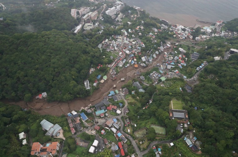Image: Atami City on Monday two days after it was hit by the landslide